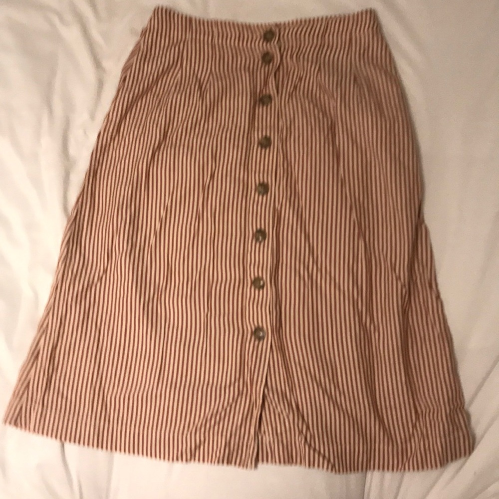 Madewell striped midi skirt